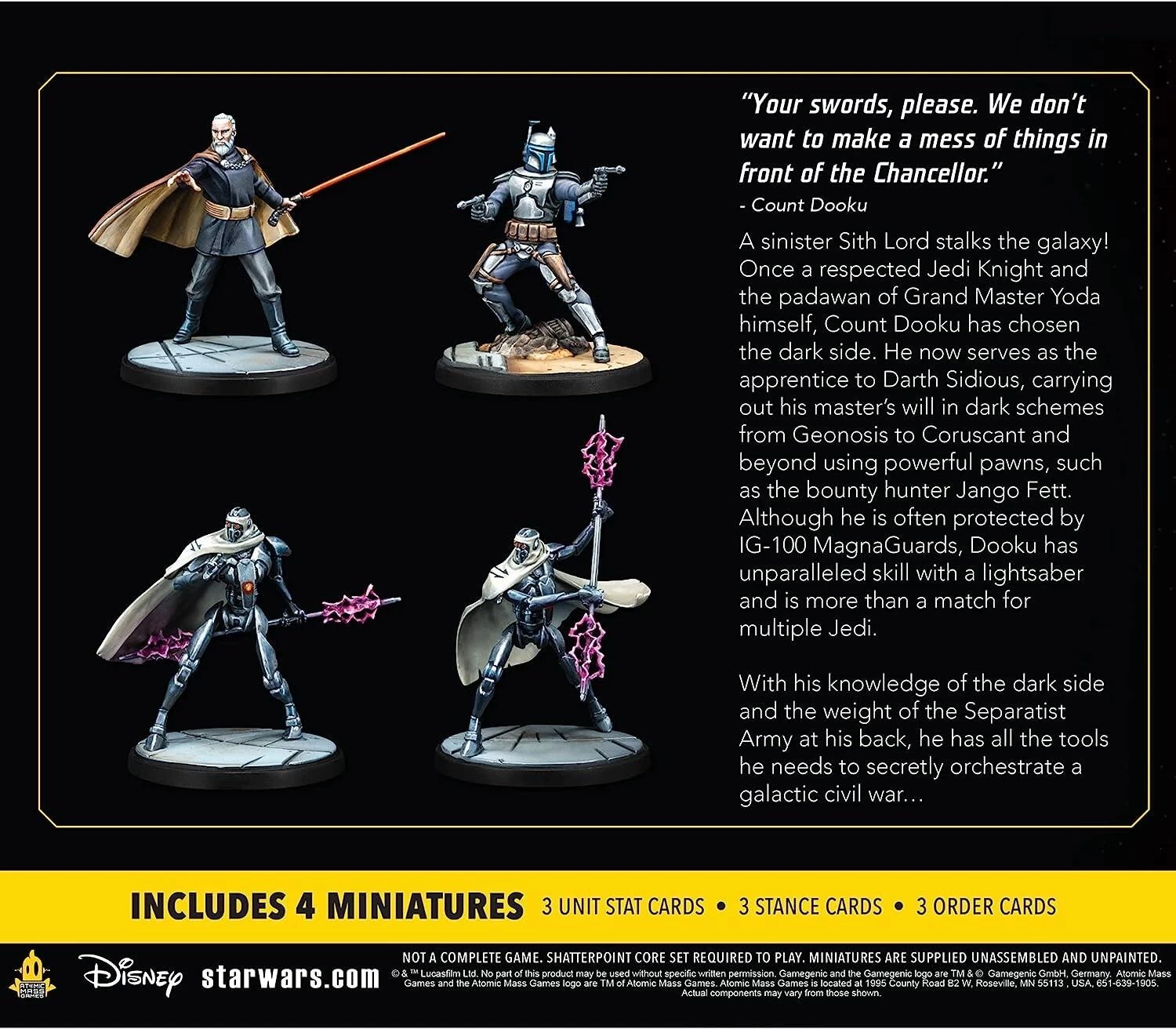 Atomic Mass Games Star Wars Shatterpoint: Twice The Pride (Count Dooku Squad) Expansion Pack 2 Atomic Mass Games Star Wars Shatterpoint: Twice The Pride (Count Dooku Squad) Expansion Pack - Image 2