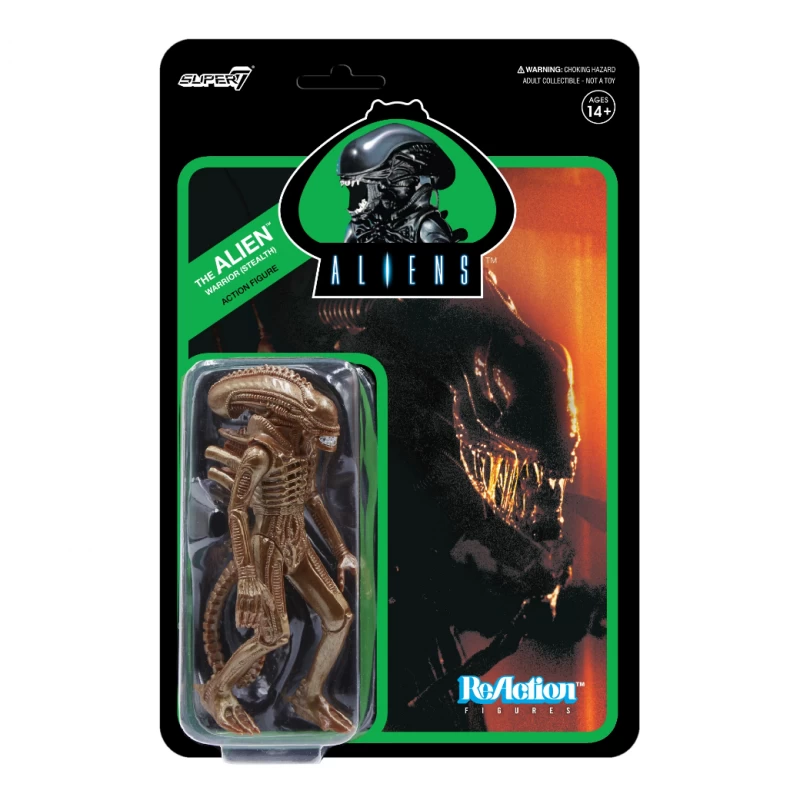 SUPER7 Alien Xenomorph ReAction Action Figure Wave 1 – Alien Warrior (Stealth) 1 SUPER7 Alien Xenomorph ReAction Action Figure Wave 1 – Alien Warrior (Stealth)
