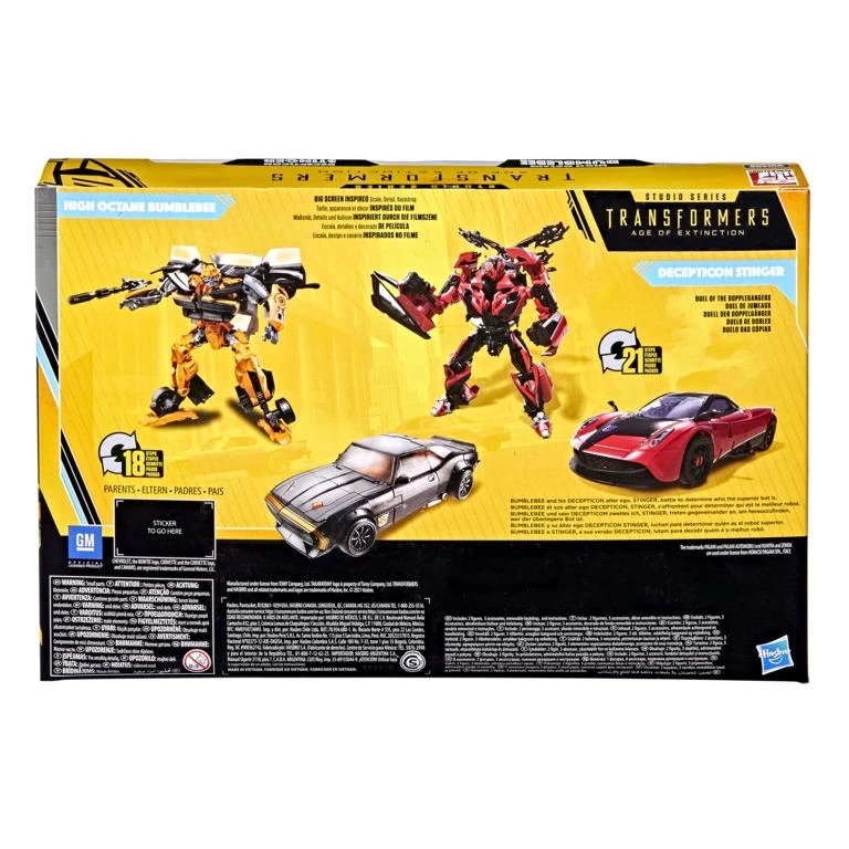 Hasbro Transformers Studio Series Buzzworthy Bumblebee Deluxe Action Figure 2-Pack - High Octane Bumblebee VS Decepticon Stinger 2 Hasbro Transformers Studio Series Buzzworthy Bumblebee Deluxe Action Figure 2-Pack - High Octane Bumblebee VS Decepticon Stinger - Image 2