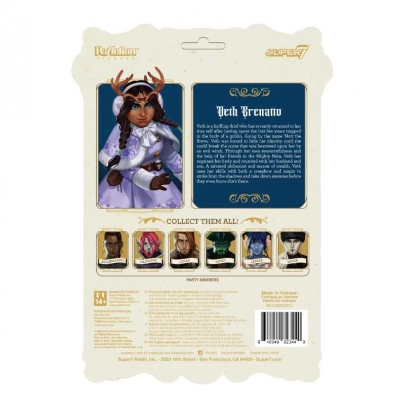 SUPER7 Critical Role ReAction Action Figure - Veth Brenatto 3 SUPER7 Critical Role ReAction Action Figure - Veth Brenatto - Image 3