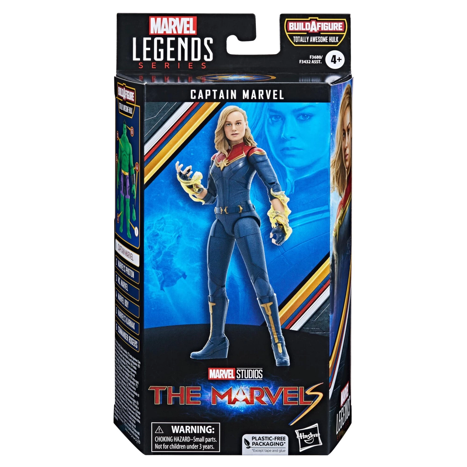 Hasbro Marvel Legends The Marvel's Action Figure (BAF Totally Awesome Hulk) - Captain Marvel 7 Hasbro Marvel Legends The Marvel's Action Figure (BAF Totally Awesome Hulk) - Captain Marvel - Image 7