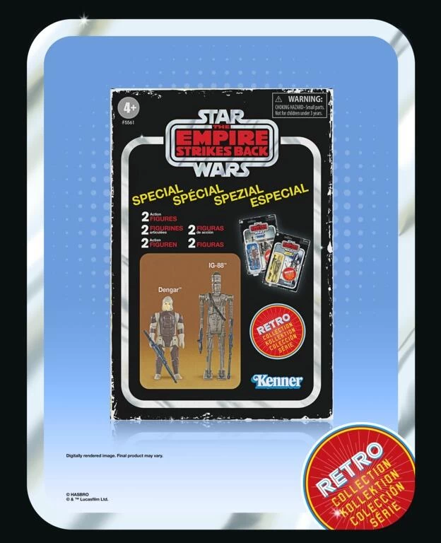 Hasbro Star Wars Retro Action Figure Twin Pack - IG88 And Dengar 2 Hasbro Star Wars Retro Action Figure Twin Pack - IG88 And Dengar - Image 2