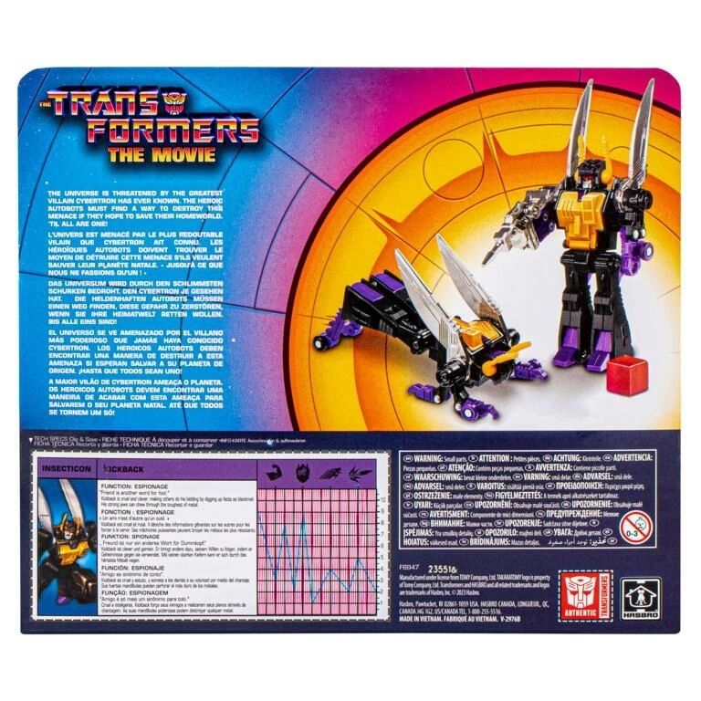 Hasbro Transformers Retro Transformers: The Movie Action Figure - Insecticon Espionage Kickback 5 Hasbro Transformers Retro Transformers: The Movie Action Figure - Insecticon Espionage Kickback - Image 5