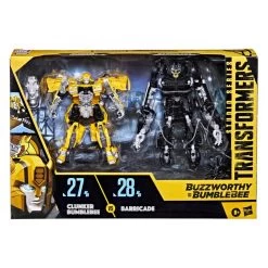 Hasbro Transformers Studio Series Buzzworthy Bumblebee Deluxe Action Figure 2-Pack - Clunker Bumblebee VS Barricade