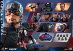 Captain America - Marvel Hot Toys Collectibles 1/6 Scale Action Figure -Child Toy Store ht904685 6