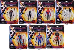 Hasbro Marvel Legends 6 Inch Spider-Man Across The Spider-Verse Retro Action Figure - Set Of 7