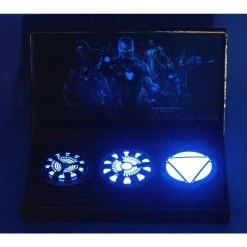 Marvel Infinity Saga - Iron Man Arc Reactor Magnetic Full Size Replica Pin Set - Star Action Figure UK Exclusive -Child Toy Store iron man arc reactor magnetic replica pin set 3