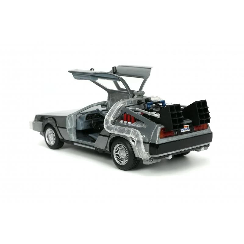 Jada Toys Back To The Future - DeLorean Time Machine With Lightning Conductor Pole 1:24 Scale Jada Hollywood Rides Die Cast Vehicle 4 Jada Toys Back To The Future - DeLorean Time Machine With Lightning Conductor Pole 1:24 Scale Jada Hollywood Rides Die Cast Vehicle - Image 4