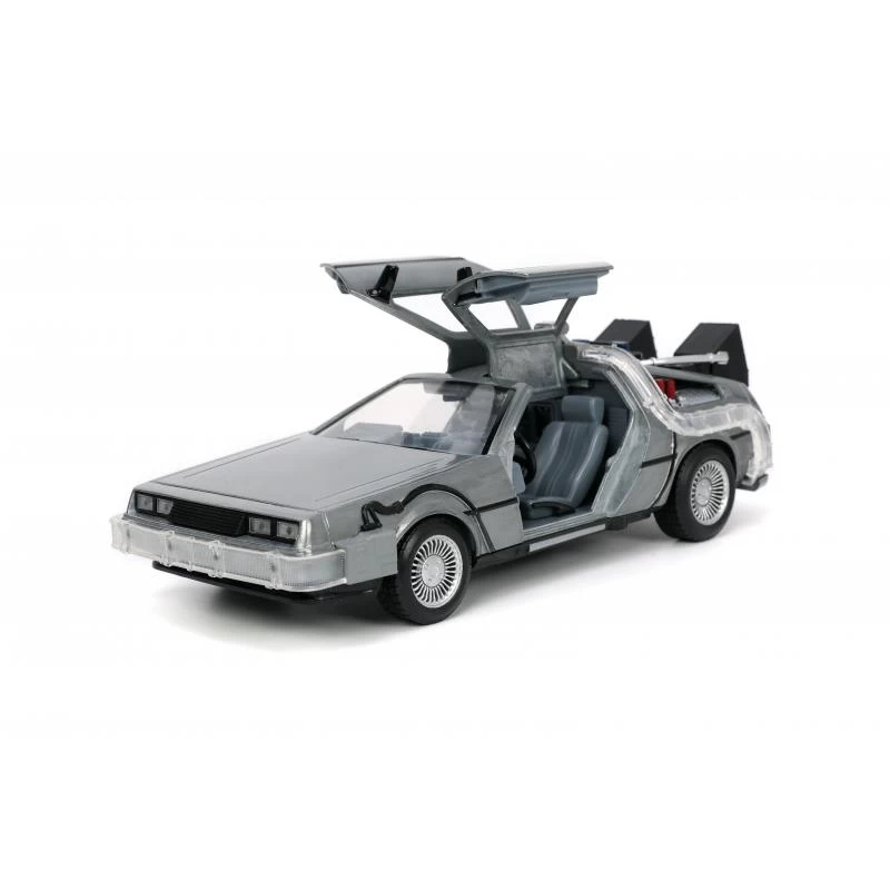 Jada Toys Back To The Future - DeLorean Time Machine With Lightning Conductor Pole 1:24 Scale Jada Hollywood Rides Die Cast Vehicle 3 Jada Toys Back To The Future - DeLorean Time Machine With Lightning Conductor Pole 1:24 Scale Jada Hollywood Rides Die Cast Vehicle - Image 3