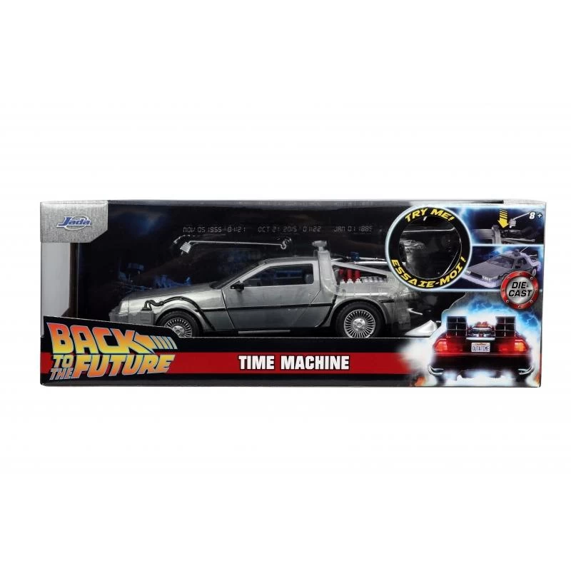 Jada Toys Back To The Future - DeLorean Time Machine With Lightning Conductor Pole 1:24 Scale Jada Hollywood Rides Die Cast Vehicle 1 Jada Toys Back To The Future - DeLorean Time Machine With Lightning Conductor Pole 1:24 Scale Jada Hollywood Rides Die Cast Vehicle