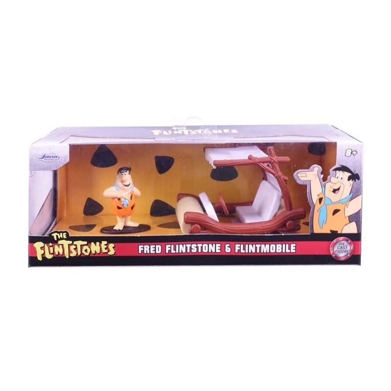 Jada Toys The Flintstones: Flintmobile With Fred Flintstone Figure Hollywood Rides 1:32 Scale Die Cast Vehicle 1 Jada Toys The Flintstones: Flintmobile With Fred Flintstone Figure Hollywood Rides 1:32 Scale Die Cast Vehicle