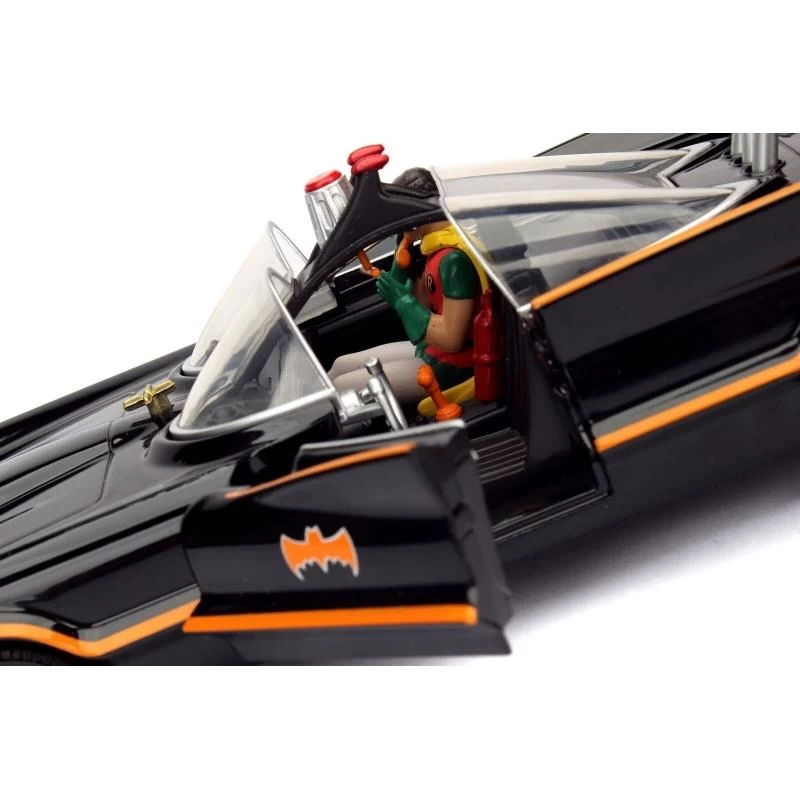 Jada Toys Batman 66 - Batmobile With Batman & Robin Figures Hollywood Rides 1:24 Scale Die Cast Vehicle 5 Jada Toys Batman 66 - Batmobile With Batman & Robin Figures Hollywood Rides 1:24 Scale Die Cast Vehicle - Image 5