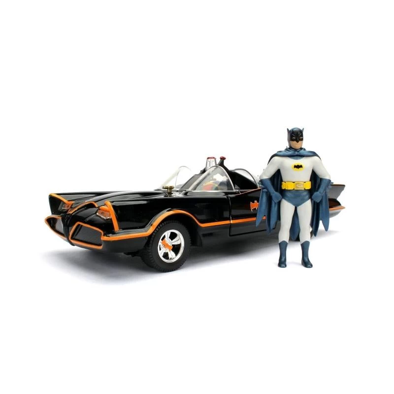Jada Toys Batman 66 - Batmobile With Batman & Robin Figures Hollywood Rides 1:24 Scale Die Cast Vehicle 2 Jada Toys Batman 66 - Batmobile With Batman & Robin Figures Hollywood Rides 1:24 Scale Die Cast Vehicle - Image 2