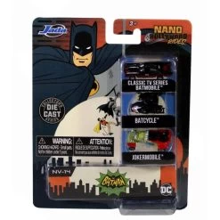 Jada Toys Batman Retro 66 - Nano Hollywood Rides 3 Car Set