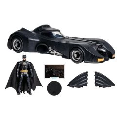 McFarlane DC Multiverse 7 Inch Action Figure With Vehicle - Batman 1989 With Batmobile (Gold Label) -Child Toy Store mcfarlane toys dc comics vehicle batman 1989 with