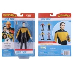 Noble Collection Star Trek: The Next Generation Bendyfigs Action Figure - Lieutenant Commander Data -Child Toy Store nn1506 b w