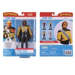 Noble Collection Star Trek: The Next Generation Bendyfigs Action Figure - Worf -Child Toy Store nn1507 b w