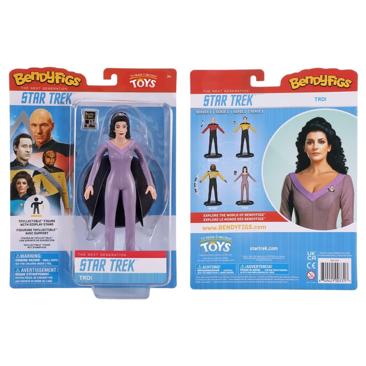 Noble Collection Star Trek: The Next Generation Bendyfigs Action Figure - Deanna Troi 3 Noble Collection Star Trek: The Next Generation Bendyfigs Action Figure - Deanna Troi - Image 3