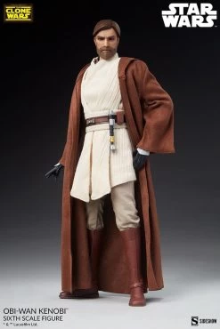 Obi-Wan Kenobi - Star Wars: The Clone Wars Sideshow Collectibles 1/6 Scale Action Figure -Child Toy Store obi wan kenobi star wars gallery 62d59fa4293fd