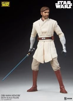Obi-Wan Kenobi - Star Wars: The Clone Wars Sideshow Collectibles 1/6 Scale Action Figure -Child Toy Store obi wan kenobi star wars gallery 62d59fa472d09