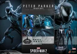*PRE-ORDER Peter Parker (Black Suit) - Spider-Man 2 Marvel Hot Toys Collectibles 1/6 Scale Action Figure -Child Toy Store peter parker black suit marvel gallery 64c143e0abe21