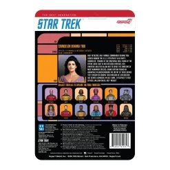 SUPER7 Star Trek: The Next Generation ReAction Action Figure Wave 2 - Counsellor Troi 5 SUPER7 Star Trek: The Next Generation ReAction Action Figure Wave 2 - Counsellor Troi -Child Toy Store re startrek w2 thenextgeneration counselortroi backofcard 2048 2