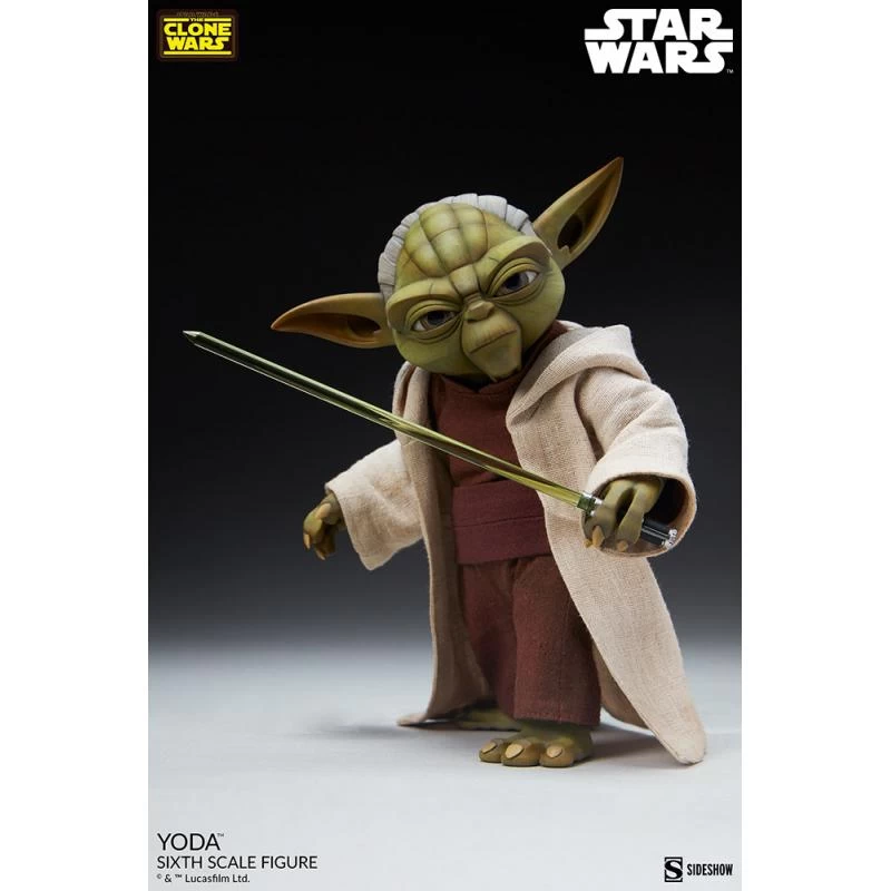 Yoda (Clone Wars) - Star Wars Sideshow Collectibles 1/6 Scale Action Figure 6 Yoda (Clone Wars) - Star Wars Sideshow Collectibles 1/6 Scale Action Figure - Image 6