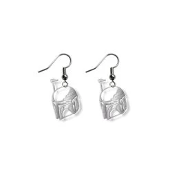 STAR WARS BOBA FETT 3D HELMET DANGLE EARRINGS