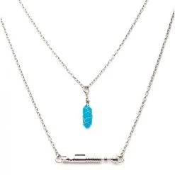 STAR WARS Kenobi - Obi-Wan Lightsaber Hilt Pendant Necklace Twin Set -Child Toy Store swobsabrtpnk01 1 800x800 1