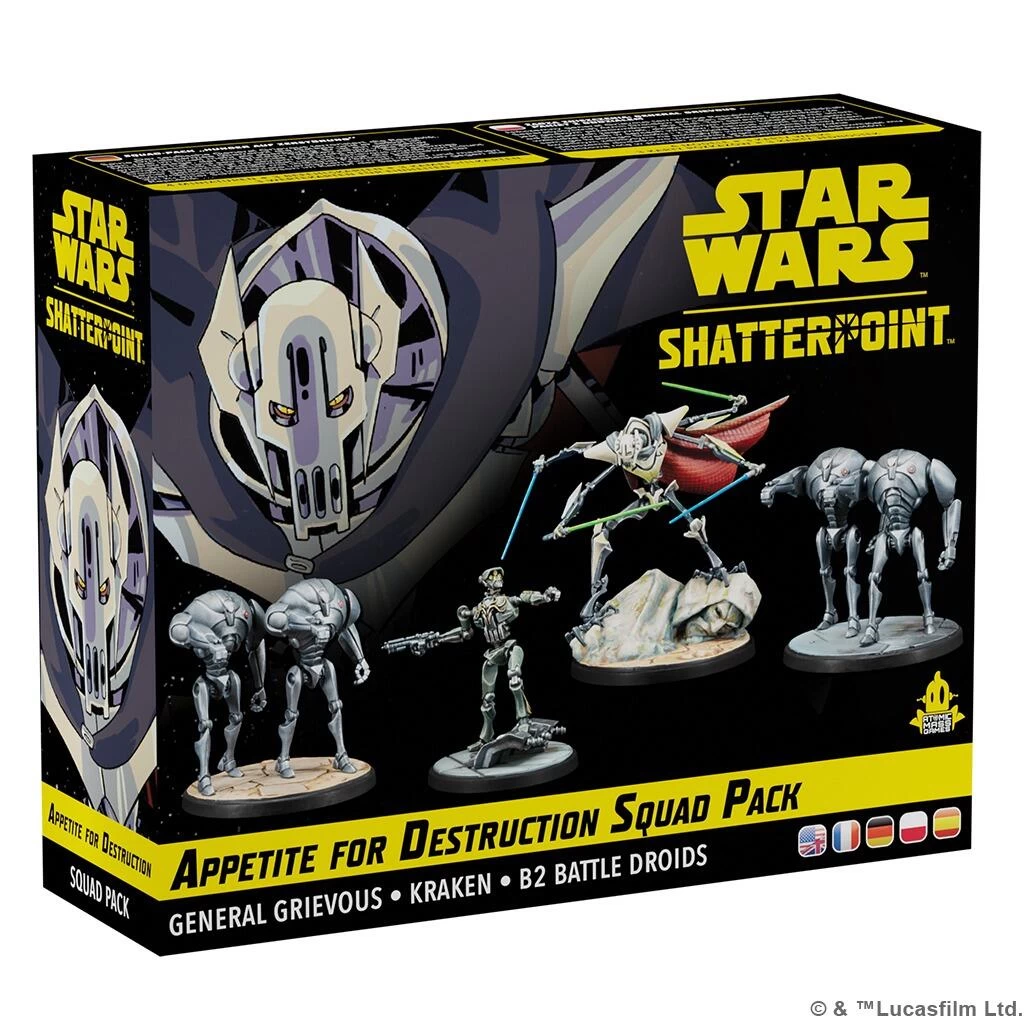 Atomic Mass Games Star Wars Shatterpoint: Appetite For Destruction (General Grievous Squad Pack) Expansion Pack 1 Atomic Mass Games Star Wars Shatterpoint: Appetite For Destruction (General Grievous Squad Pack) Expansion Pack