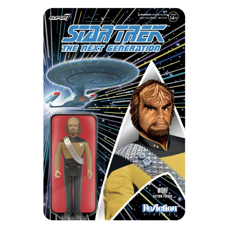 SUPER7 Star Trek: The Next Generation ReAction Action Figure Wave 1 - Worf 1 SUPER7 Star Trek: The Next Generation ReAction Action Figure Wave 1 - Worf