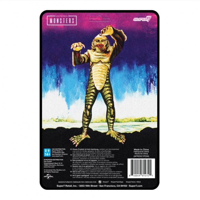 SUPER7 Universal Monsters ReAction Action Figure - Creature From The Black Lagoon (Narrow Sculpt On Card) 3 SUPER7 Universal Monsters ReAction Action Figure - Creature From The Black Lagoon (Narrow Sculpt On Card) - Image 3